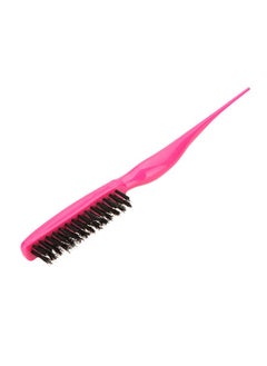 Professional Plastic Teasing Back Hair Comb Pink/Black