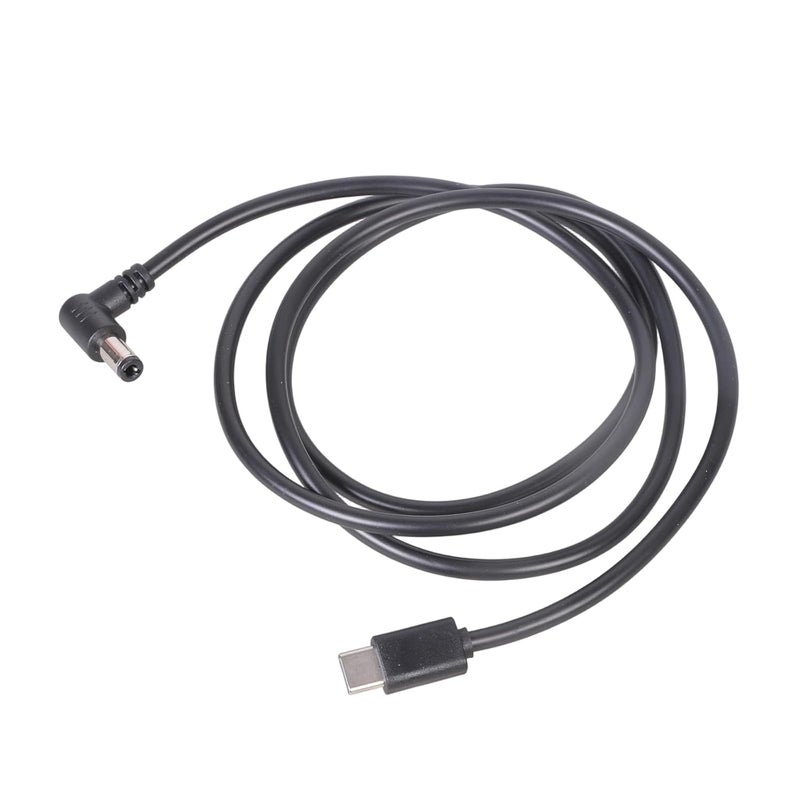 ألوان ثابته مقاومة للبهتان كابل شحن USB Type C إلى 5.5x2.5mm بزاوية 90°، وظيفة خرج 3A لمروحة LED وطابعات وأجهزة عرض مواد مختارة مضادة للتآكل خفيف الوزن ومتين في نفس الوقت يوفر على المشتري - Image 1
