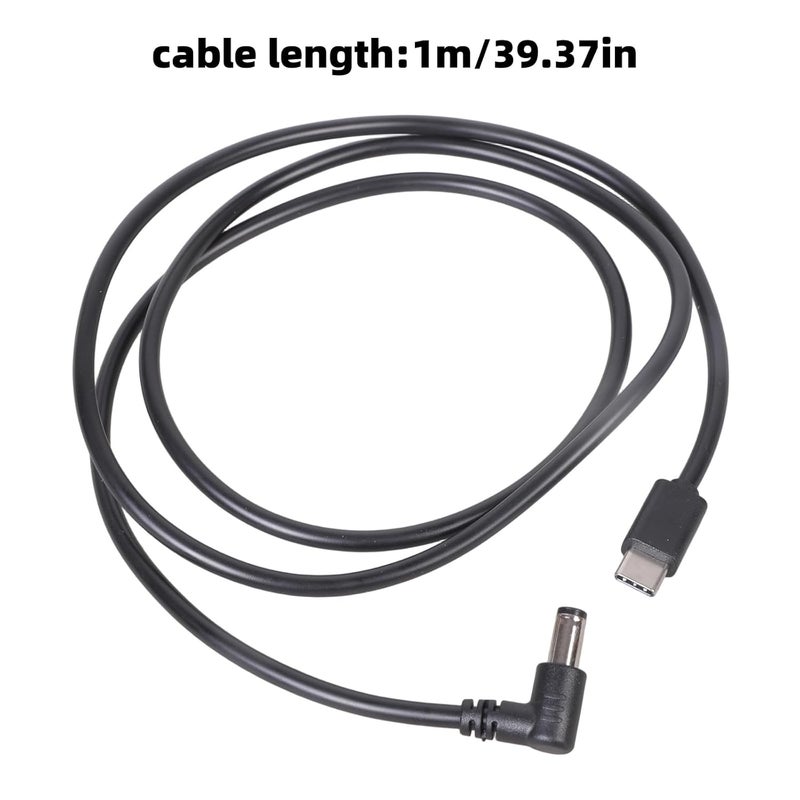ألوان ثابته مقاومة للبهتان كابل شحن USB Type C إلى 5.5x2.5mm بزاوية 90°، وظيفة خرج 3A لمروحة LED وطابعات وأجهزة عرض مواد مختارة مضادة للتآكل خفيف الوزن ومتين في نفس الوقت يوفر على المشتري - Image 4
