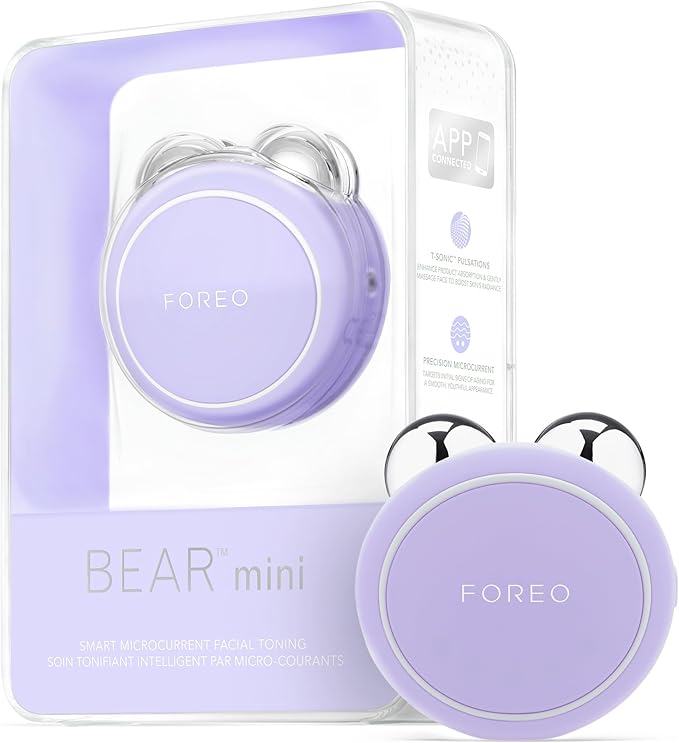 Foreo Bear Mini Targeted Microcurrent Face Lift Device Visible NonInvasive Face Lift Lavender - Image 1