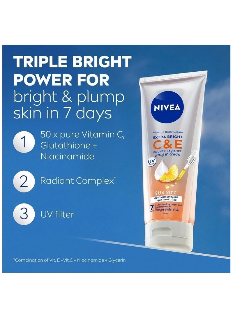 NIVEA Body Extra Bright C&E Vitamin Lotion (300ml/ Twin Pack) - Image 2