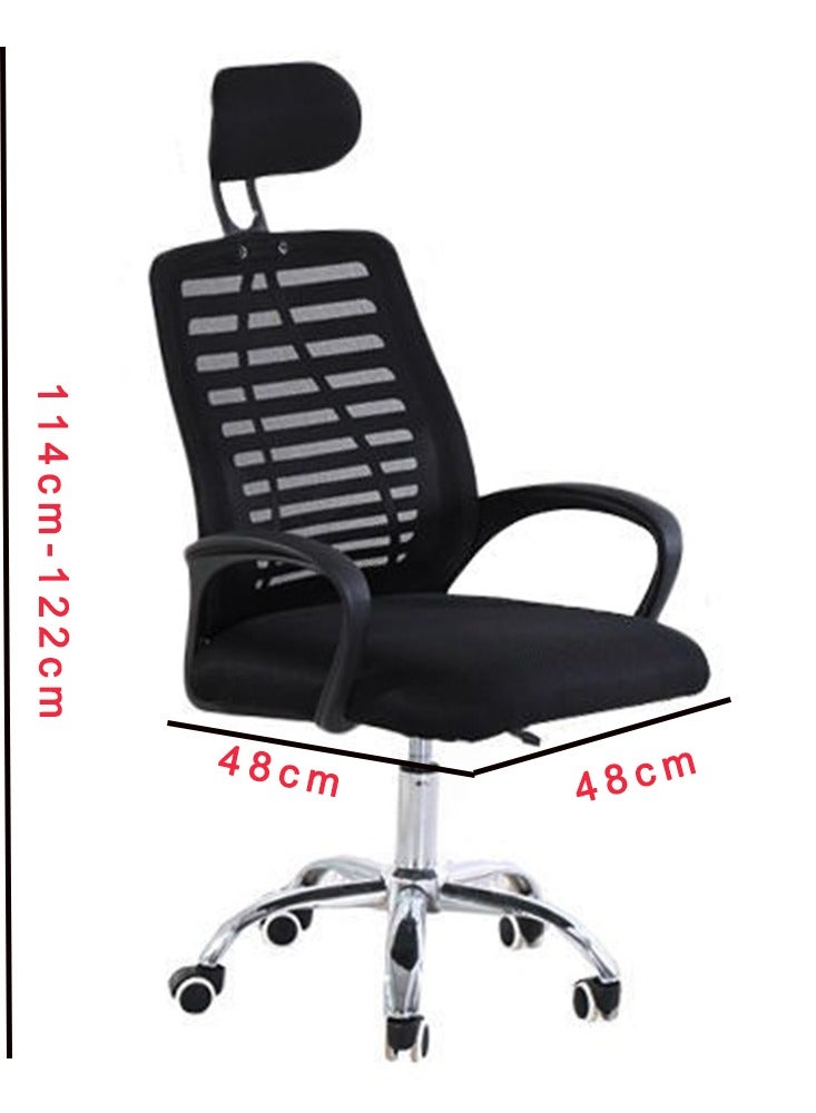 CityRiya-Long Office Chair Computer Desk Chair Mesh Chair Ergonomic Home Office Chair Gaming Chair Executive Chair Adjustable Task Chair with Armrest and Lumbar Support - Image 5