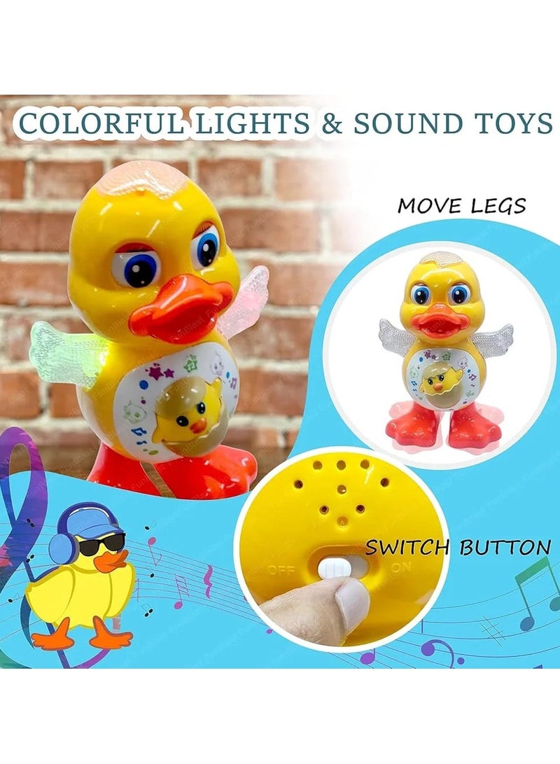 Dancing Duck Toy with Music, Flashing Lights & Movement – Interactive Musical Toy for Kids & Toddlers – Battery Operated, Colorful Light Show, Fun & Educational Gift for Boys & Girls - Image 2