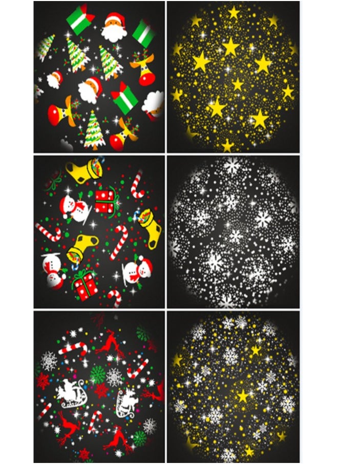 Generic - Christmas Tree Topper Lighted LED Rotating  Sharp and Clear Projector 3D Star Tree Topper for Christmas Decoration-6 Design Slides- Silver - Image 1