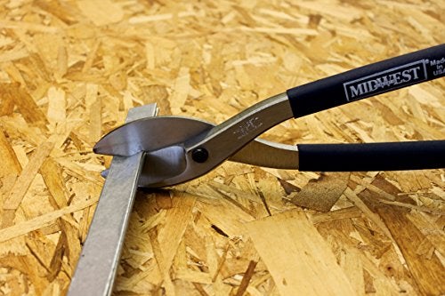 Midwest Snips MIDWEST Bulldog Tinner Snip - 16-Inch Straight/Wide Curved Metal Cutter with Forged Blades & Kush'n-Kote Grips - MWT-167B - Image 2