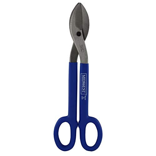 Midwest Snips MIDWEST Bulldog Tinner Snip - 16-Inch Straight/Wide Curved Metal Cutter with Forged Blades & Kush'n-Kote Grips - MWT-167B - Image 4