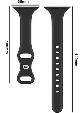Wozlo Apple Watch 1, 2, 3, 4, 5, 6, 7, 8, Se Silicone Band Strap - M-L Size 38/40/41MM - Yellow  - Image 2