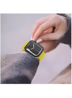 Wozlo Apple Watch 1, 2, 3, 4, 5, 6, 7, 8, Se Silicone Band Strap - M-L Size 38/40/41MM - Yellow  - Image 3