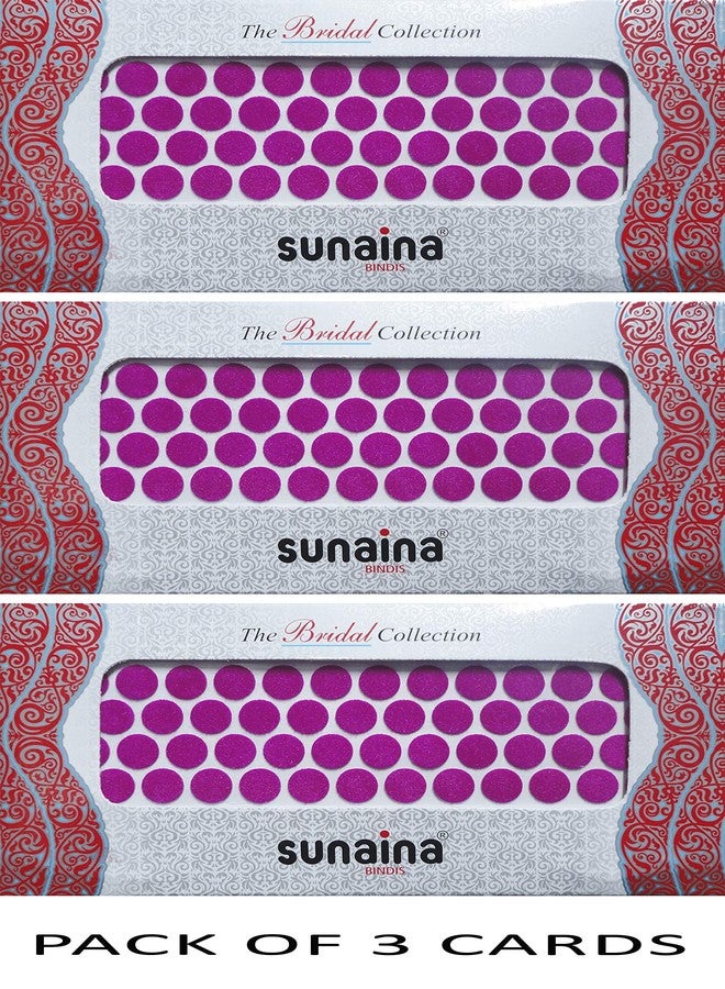 Sunaina Bridal Collection Dark Pink Bindis for Women [SBCDP101] (size-1) (Size 8mm) - Image 3