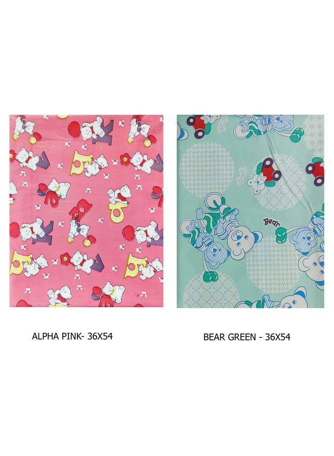 Ecosoft Plastic Sheetpvc Sheet For Kidsrubber Sheet For Babiesbed Wetting Protector(90 X 135 Cm) (Alphabet Pink & Bear Green)  - Image 3