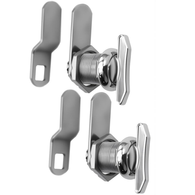 WOOCH 5/8" Thumb Operated Offset Cam Lock, RV Compartment Latch, Non-Locking Thumb Turn, for RV Compartment Camper Storage Door (2 Pack) - Image 1