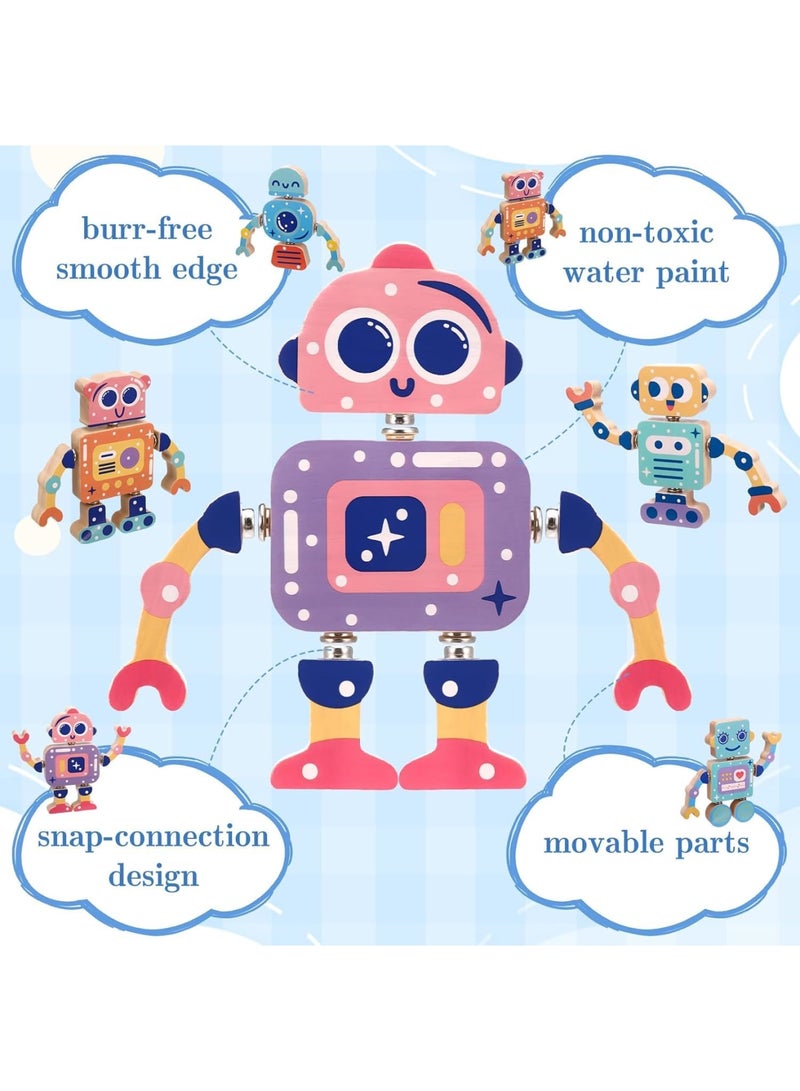 SYOSI Montessori Building Blocks Toys for Kids – Create Custom Robots by Randomizing Head, Arms, Body, and Legs – Educational STEM Toy for Imagination and Problem-Solving Skills (Colorful) - Image 2