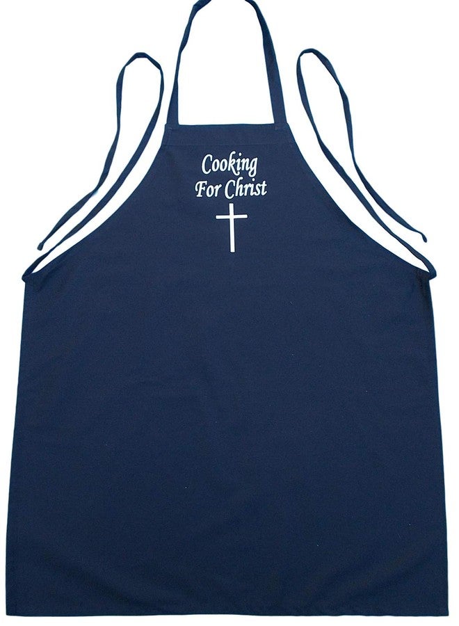 CoolAprons Cooking For Christ Christian Black Chef Apron, Evangelical Aprons, Religious Church Kitchen Linens - Image 4