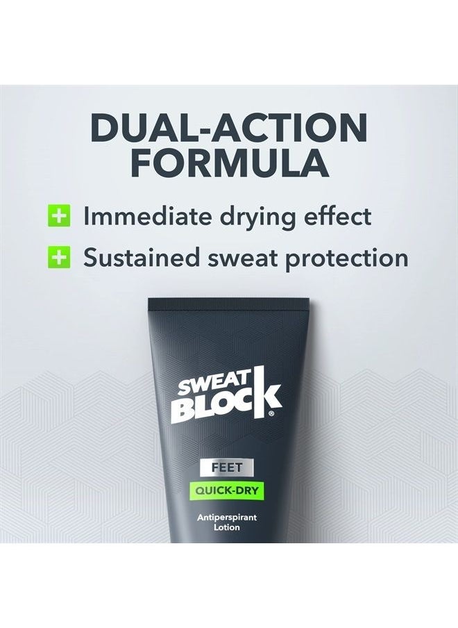 Sweatblock - Antiperspirant Quick-Dry Lotion for Feet - Perfect for Sweaty Feet, Hyperhidrosis Treatment, & Stopping Foot Odor. Say Goodbye to Sweaty, Stinky Feet. Safe & Effective, Non-irritating, & De - Image 1