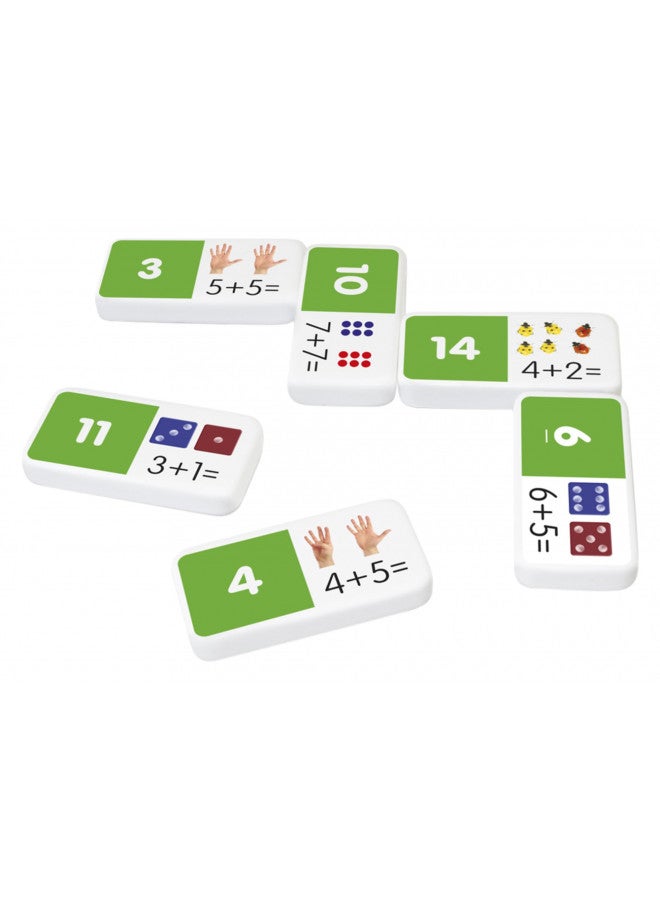 Junior Learning JL481 Addition Dominoes, Multi 7.8 H x 4.7 L x 1.5 W,White - Image 2