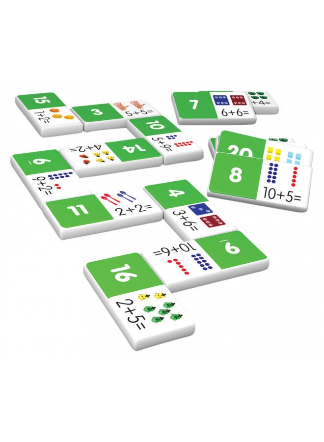 Junior Learning JL481 Addition Dominoes, Multi 7.8 H x 4.7 L x 1.5 W,White - Image 4