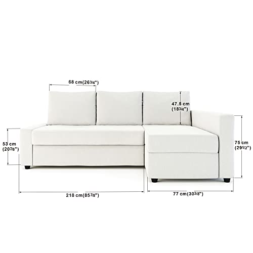 MASTERS OF COVERS Snug Fit Friheten Slipcover for The IKEA Friheten with Chaise Corner Cover, Sofa Bed Cover, Sectional Slipcover Replacement (Light Grey)（Cover Only！Not Sofa！） - Image 4