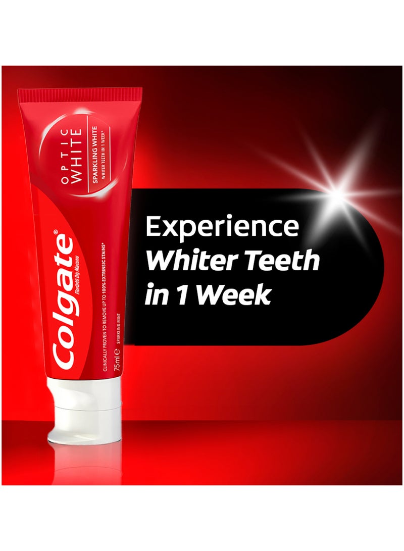 Colgate Optic White Sparkling Whitening Toothpaste  Pack of 2 - Image 2
