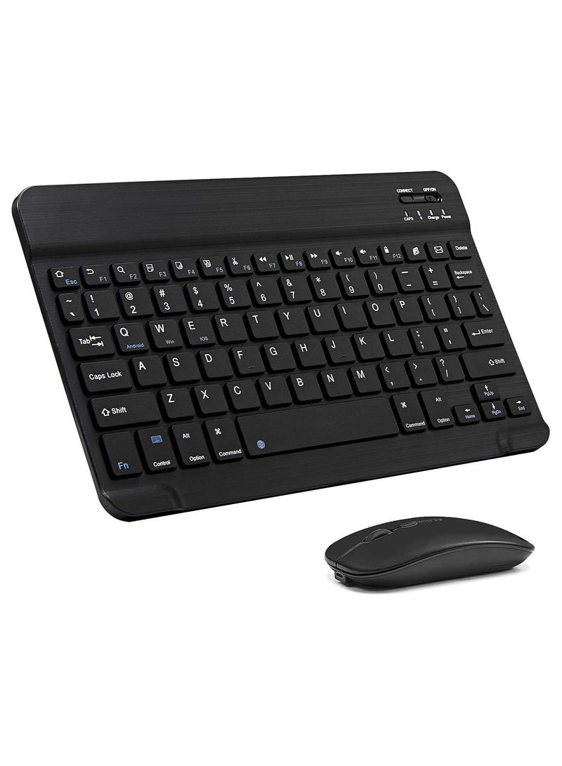 Arabic and English Bluetooth Keyboard and Mouse Combo, Ultra-Slim Portable Compact Wireless Mouse Keyboard Set for IOS Android Windows Tablet Phone iPhone iPad Pro Air Mini - Image 1