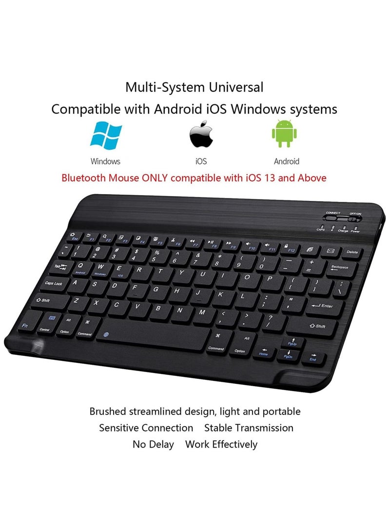 Arabic and English Bluetooth Keyboard and Mouse Combo, Ultra-Slim Portable Compact Wireless Mouse Keyboard Set for IOS Android Windows Tablet Phone iPhone iPad Pro Air Mini - Image 3