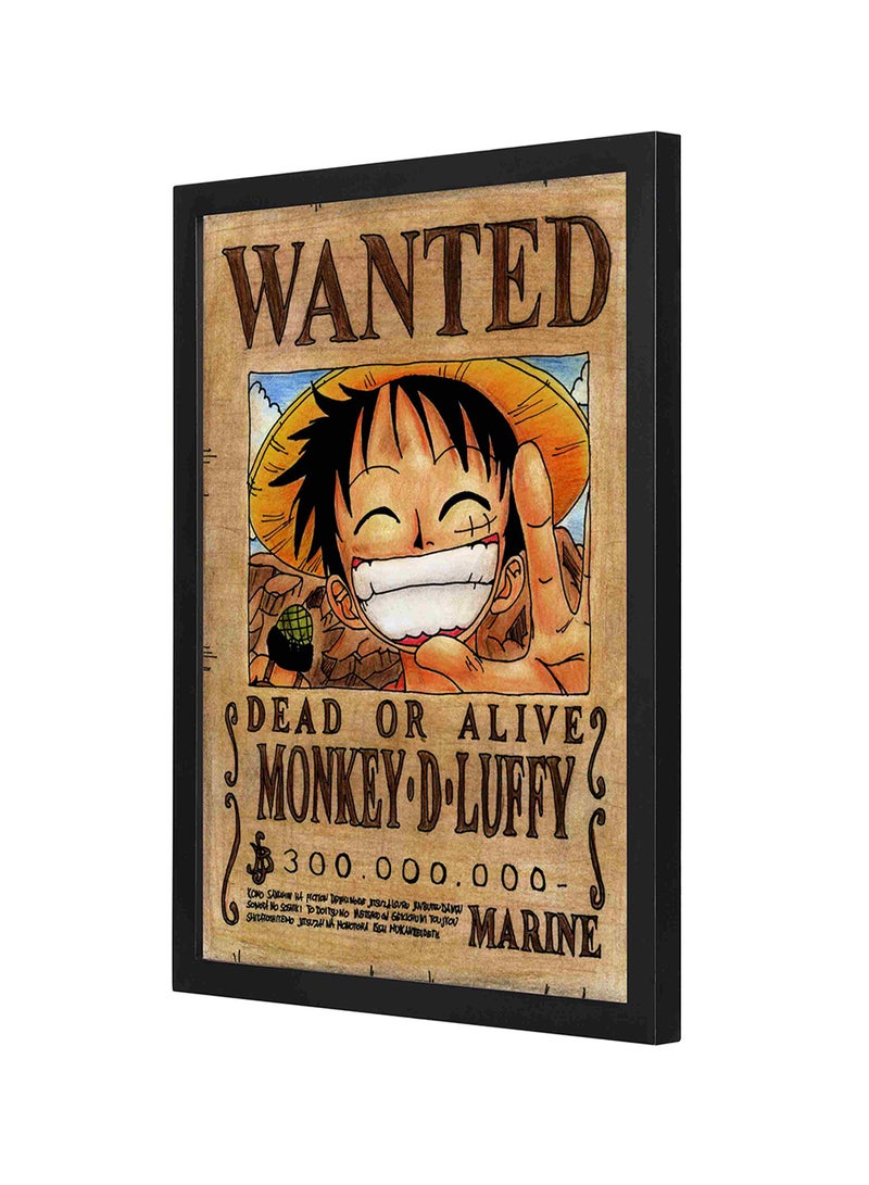 LOWHA Wanted Wooden Framed Wall Art Painting Multicolour - Image 1