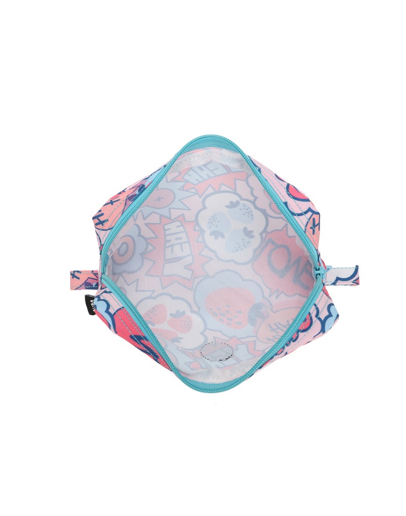 CUBS Strawberry Print Waterproof pencil case pouch with zip closure - Image 4