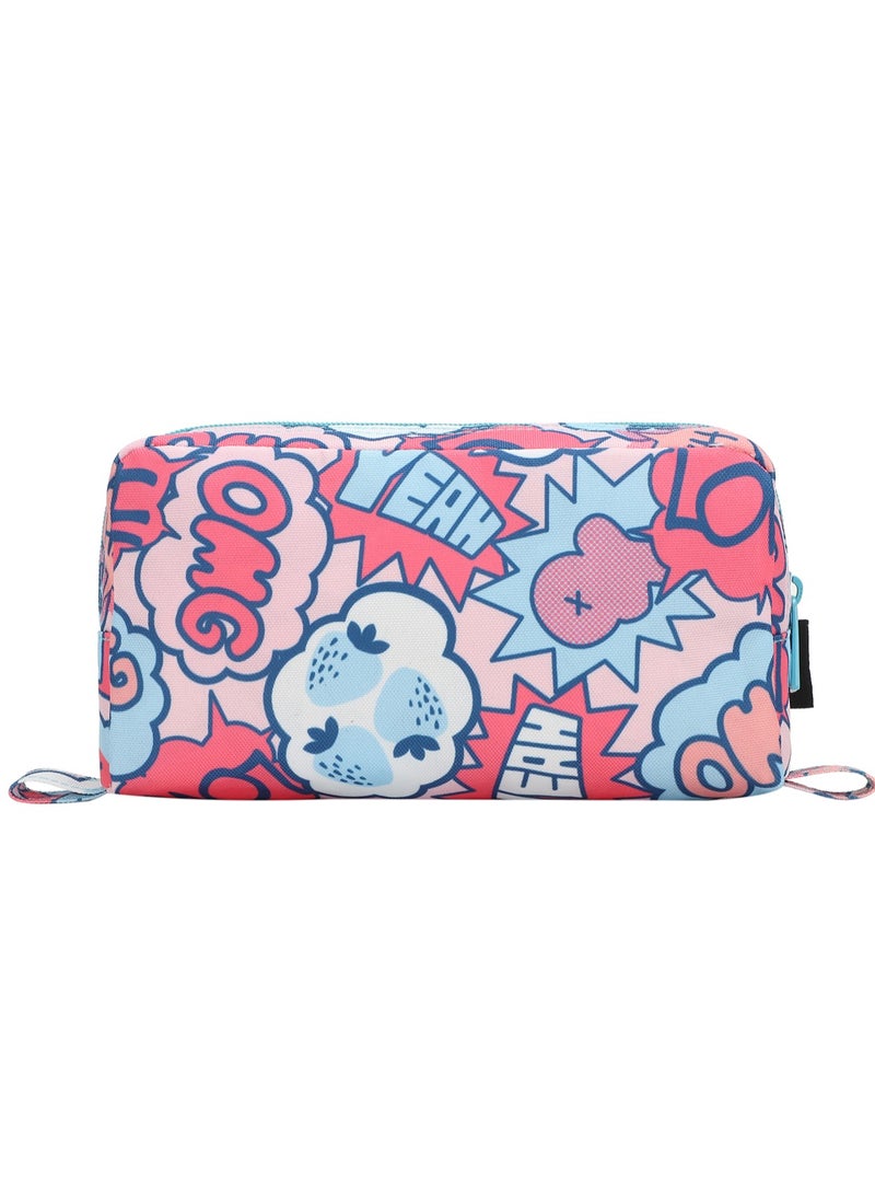 CUBS Strawberry Print Waterproof pencil case pouch with zip closure - Image 5