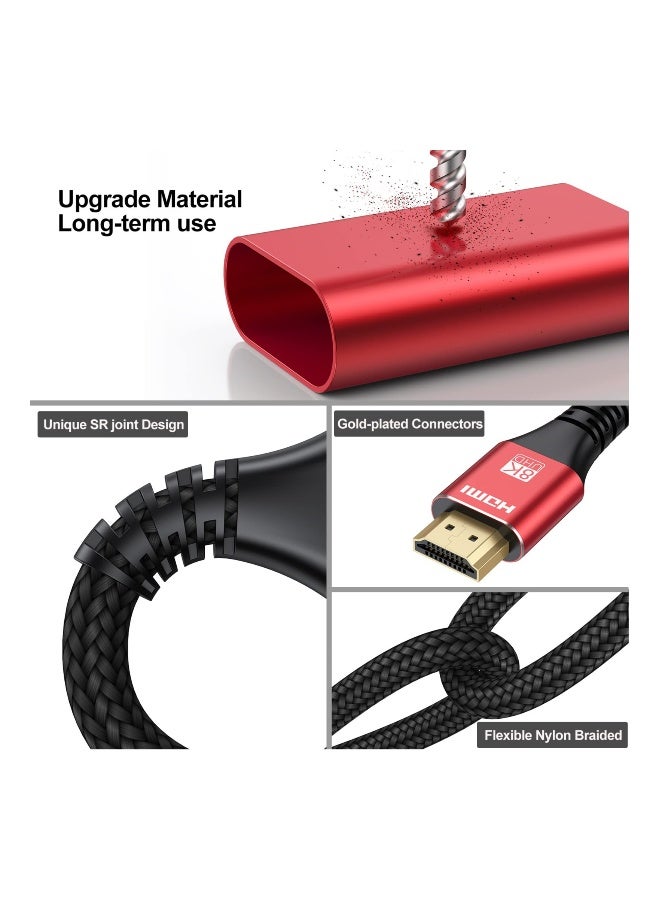 SYOSI 8K HDMI Extension Cable 78in HDMI Extender 2.1, HDMI Male to Female Adapter Extension Cord 8K@60Hz, 4K@120Hz, 2K, 3D, HDR Compatible with Roku TV Stick,HDTV, PS5/PS4,Laptop,Monitor,Projector  - Image 4