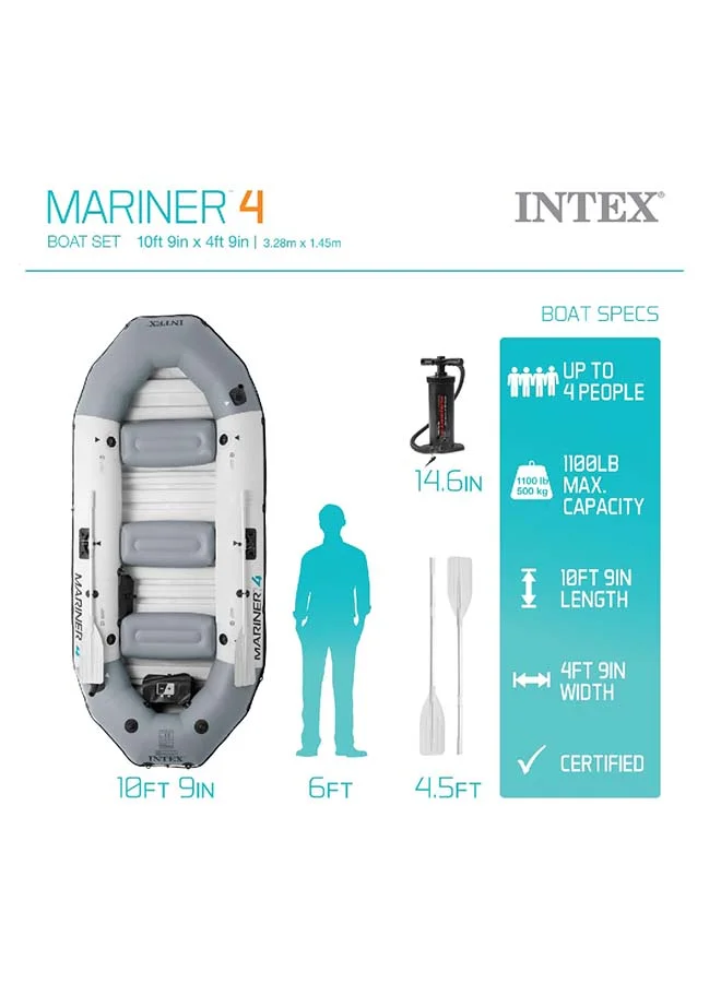 انتكس مجموعة قوارب Intex Mariner™ 4 القابلة للنفخ - 4 أشخاص