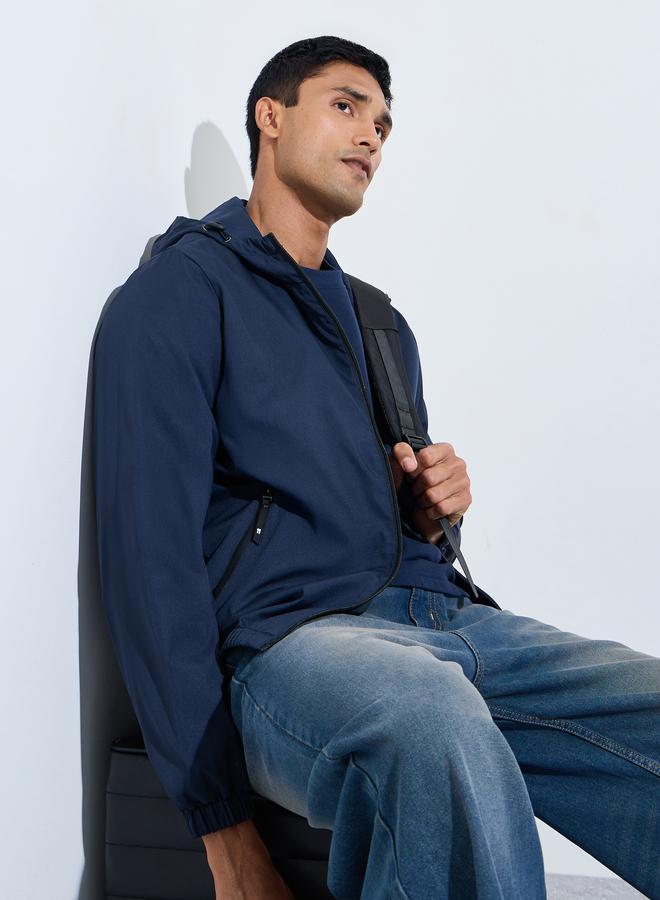 Styli Fully Lined Elasticated Hem detail Windbreaker Jacket - Image 1
