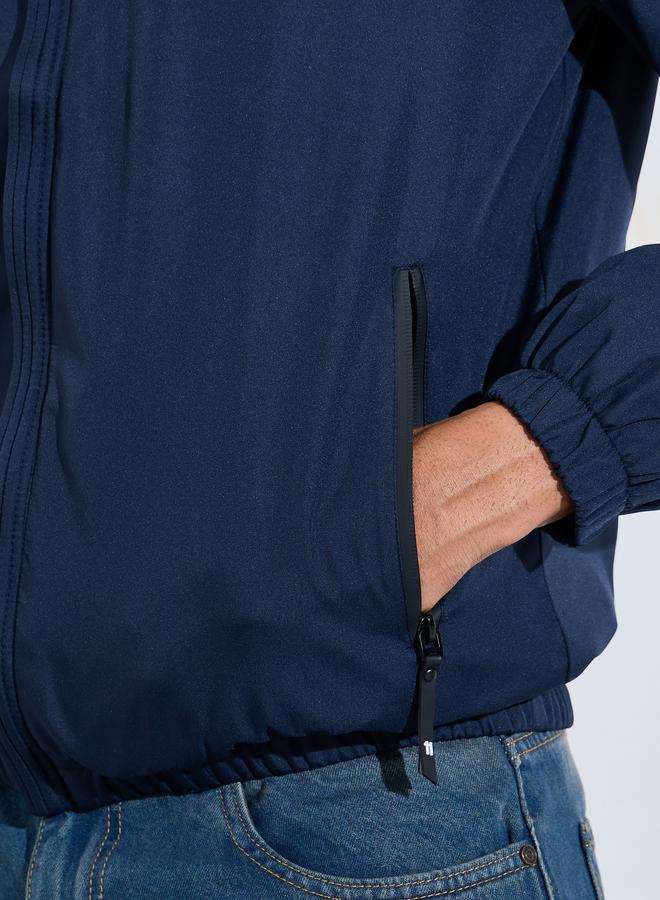 Styli Fully Lined Elasticated Hem detail Windbreaker Jacket - Image 3