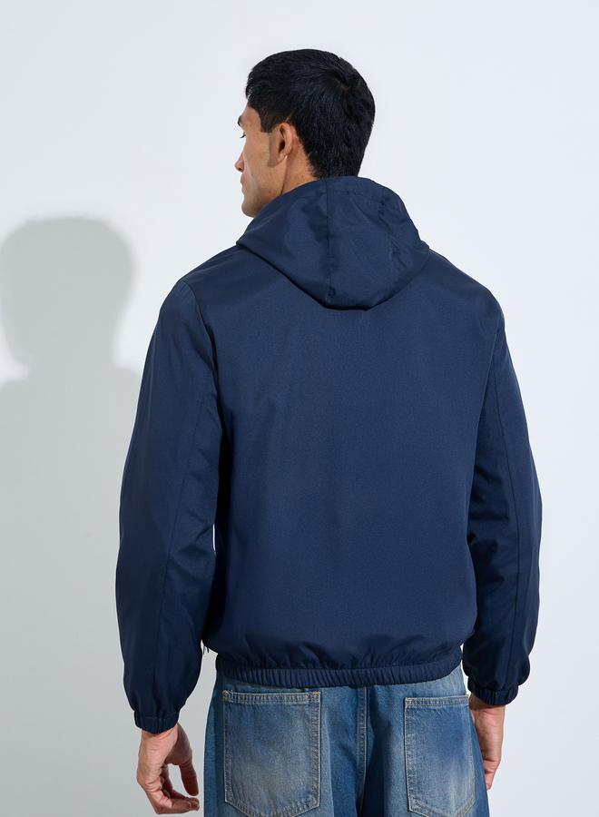 Styli Fully Lined Elasticated Hem detail Windbreaker Jacket - Image 4