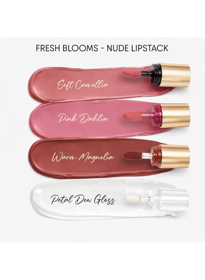 Parul Garg Beauty Fresh Bloom 4-in-1 Nude Shades Liquid Lipstick Stack with Gloss | Matte, Transfer-Proof, Lightweight | Travel Friendly Stackable Lipsticks for Women | Made for Indian Skin Tones - Image 3