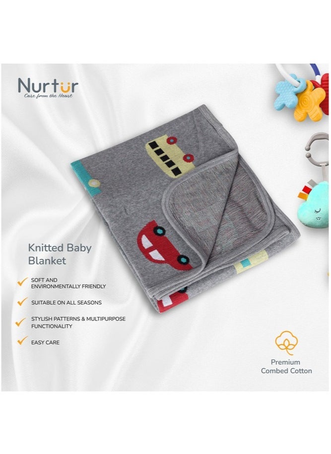 Nurtur بطانيات أطفال ناعمة للأولاد والبنات مصنوعة من القطن الممشط والصوف خفيف الوزن بنسبة 100%  - Image 3