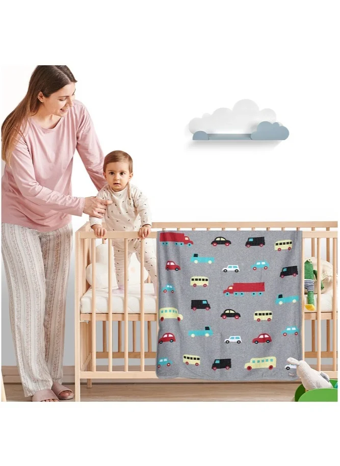 نورتر Soft Baby Blankets For Boys And Girls 100% Combed Cotton Lightweight Fleece
