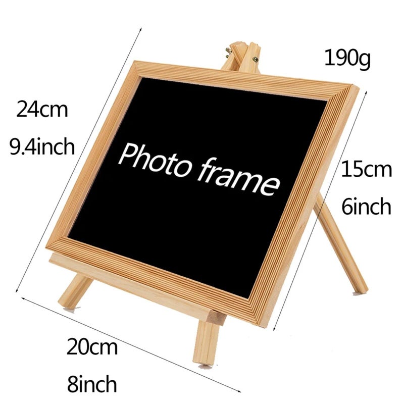 حامل خشبي قابل للتعديل مع سبورة طباشير 20×24 سم للعروض الفنية - Image 4