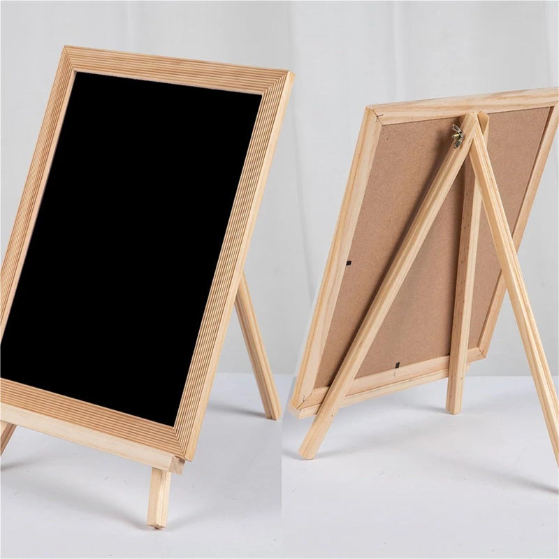 حامل خشبي قابل للتعديل مع سبورة طباشير 20×24 سم للعروض الفنية - Image 3