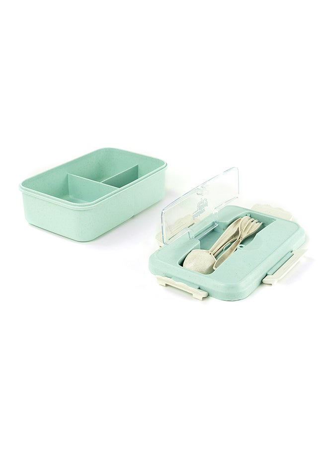 Rainbow Skool - 4 Compartment Lunchbox With Cutlery 1000 ML, Blue - Image 1