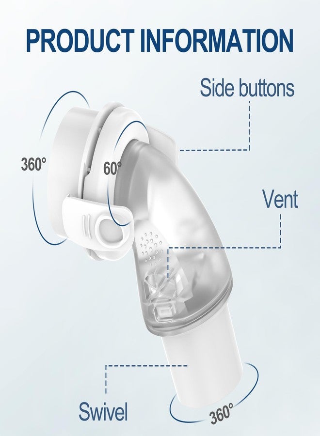 MEDICOLOR Replacement Elbows for AirFit F20, 2 Pack Quick Release Swivel Elbow Connector Compatible with F20 F30, Easy to Attach & Secure Fit CPAP Supplies - Image 2