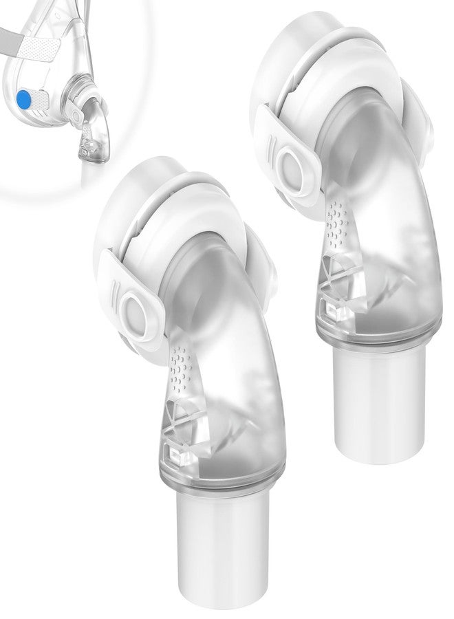 MEDICOLOR Replacement Elbows for AirFit F20, 2 Pack Quick Release Swivel Elbow Connector Compatible with F20 F30, Easy to Attach & Secure Fit CPAP Supplies - Image 1