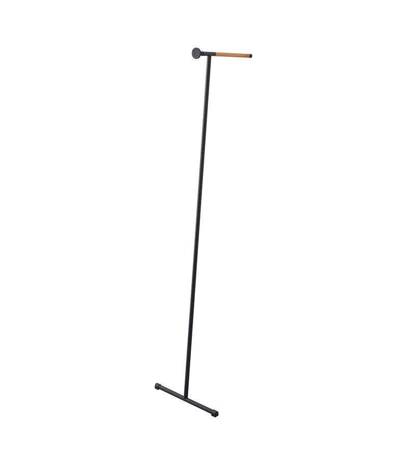 Yamazaki Yamazaki Home Ironer Steamer Hanger Drying Rack Wall Leaning Stand for Clothing Bags Or Hats  Steel  Wood One Size Black 