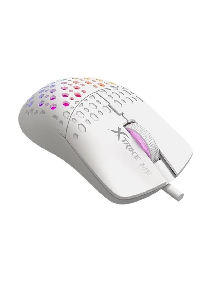 XTRIKE ME ماوس سلكي GM-209P مع إضاءة خلفية LED جسم أبيض - Image 3