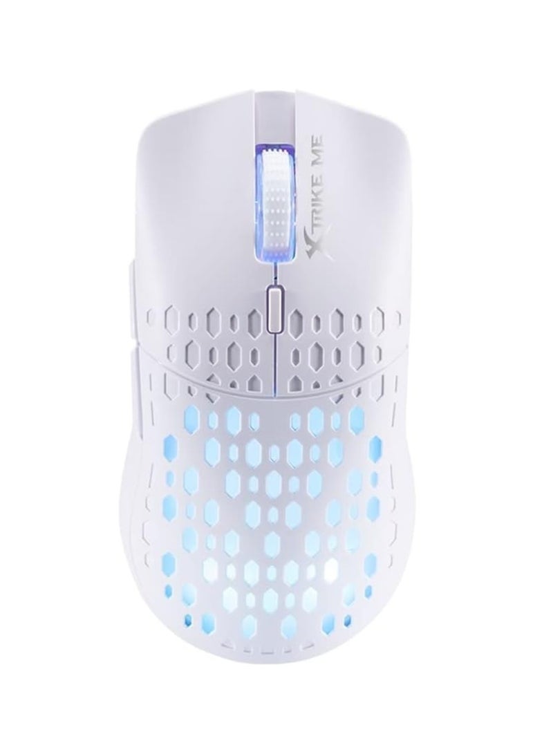 XTRIKE ME ماوس سلكي GM-209P مع إضاءة خلفية LED جسم أبيض - Image 4