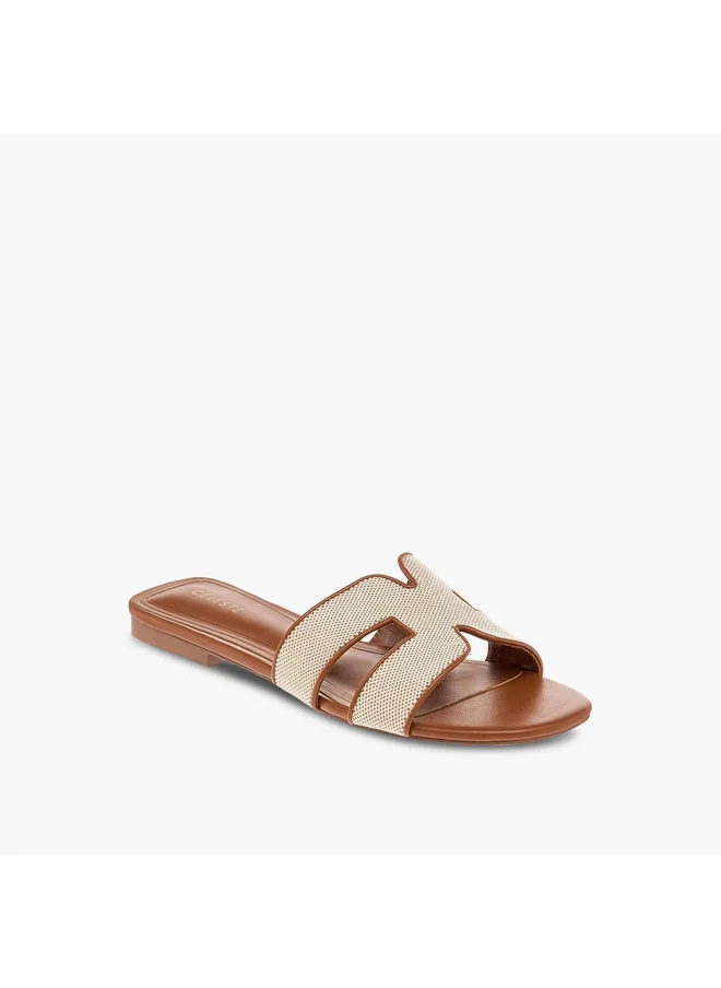 سيليست Women's Textured Slip-On Flat Sandals - J06007-001-25C