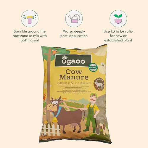 Ugaoo Cow Dung Manure Fertilizers for Plants & Home Gardening - 5 kg - Image 5