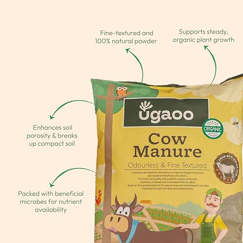 Ugaoo Cow Dung Manure Fertilizers for Plants & Home Gardening - 5 kg - Image 3