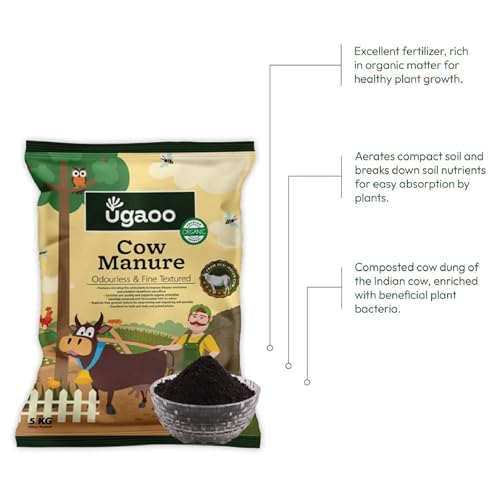 Ugaoo Cow Dung Manure Fertilizers for Plants & Home Gardening - 5 kg - Image 4