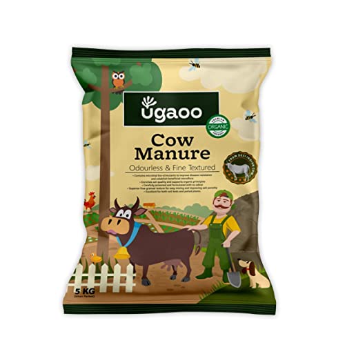 Ugaoo Cow Dung Manure Fertilizers for Plants & Home Gardening - 5 kg - Image 1