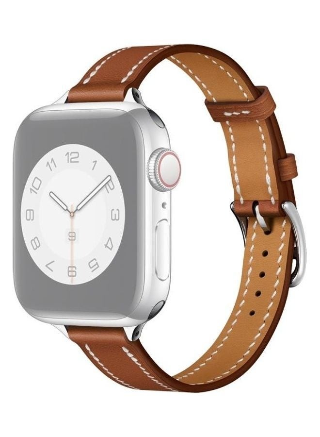 Replacement Watchbands For Apple Watch Series 7 41mm/6 & SE 5 4 40mm/3 2 1 38mm Brown - Image 1