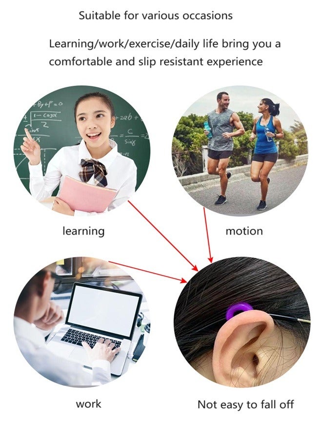 Generic 13 color glasses anti-slip sleeve anti-slip ring candy color earmuff ear hook ear bracket color glasses accessories - Image 5